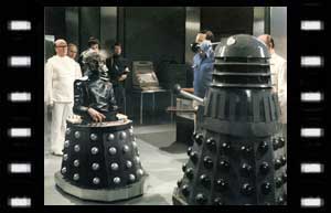Image of Davros (Micheal Wisher) and Daleks